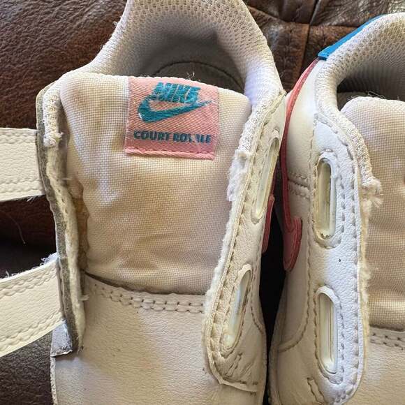 Nike Court Royale (TDV) Toddler Shoes 833537-110 White Pink Blue - Picture 9 of 9